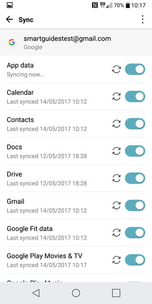 Your information will be synchronised