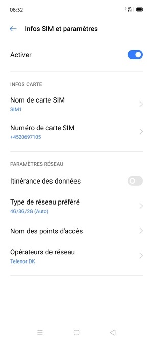 Pour changer de réseau en cas de problèmes de réseau, sélectionnez Opérateurs de réseau