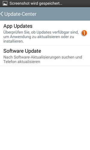 Wählen Sie Software Update