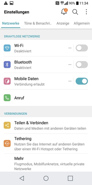 Wählen Sie Netzwerke und Mehr