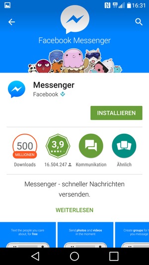 Wählen Sie INSTALLIEREN