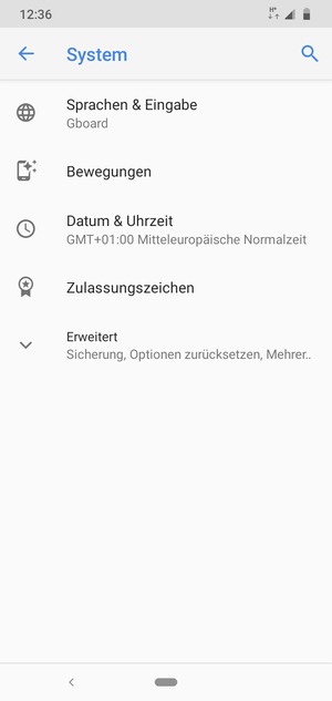 Wählen Sie Erweitert