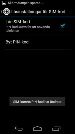 Din SIM-kod har bytts