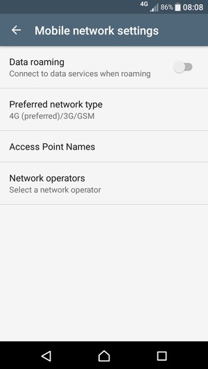 Select Access Point Names