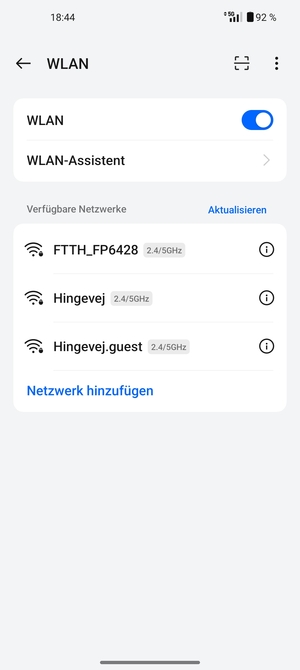 Wählen Sie das Wireless-Netzwerk, zu dem Sie eine Verbindung herstellen möchten