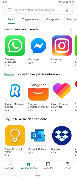 Seleccione la barra de Búsqueda