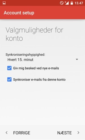 Vælg NÆSTE