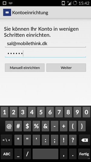 Geben Sie Ihre E-Mail-Adresse und Ihr Passwort ein. Wählen Sie Weiter