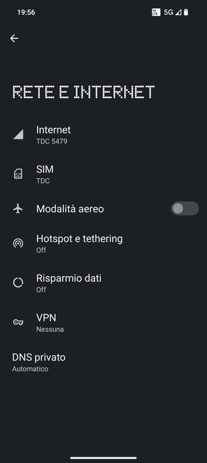 Seleziona SIM