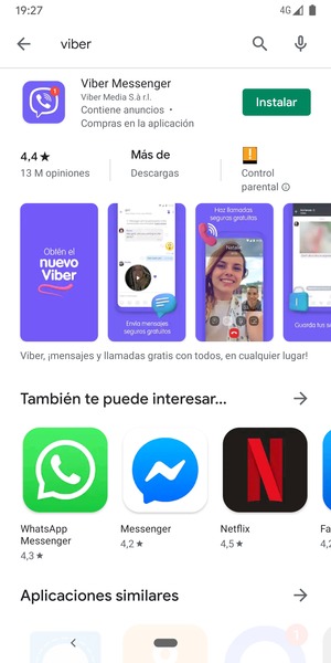 Seleccione la aplicación