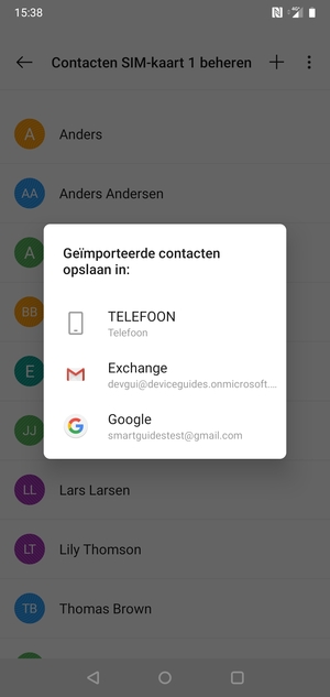 Selecteer uw Google-account