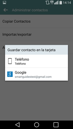 Seleccione su cuenta Google