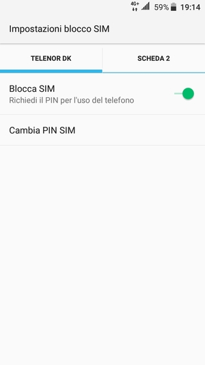 Seleziona Public e Cambia PIN SIM