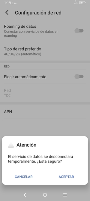 Seleccione ACEPTAR