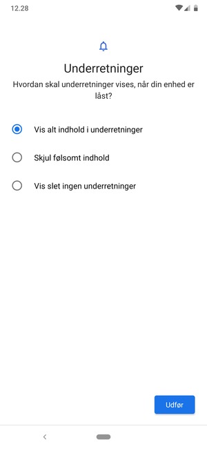 Vælg din foretrukne mulighed og vælg Udfør