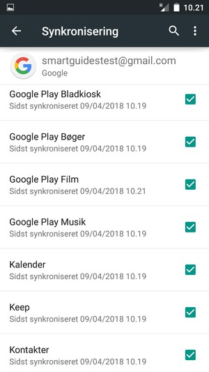Marker alle tjekbokse