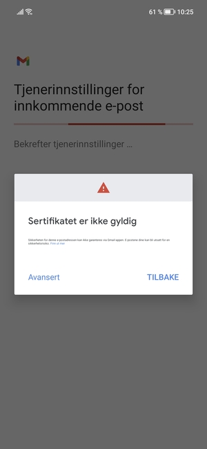 Velg TILBAKE