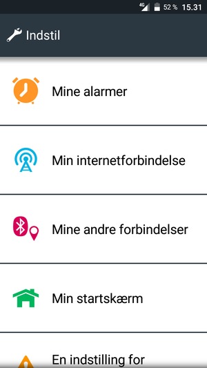 Scroll til og vælg Min internetforbindelse