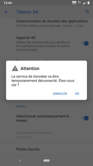 Sélectionnez OK
