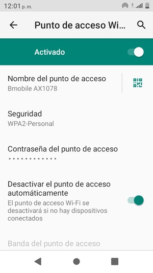 El teléfono ha sido configurado para su uso como módem