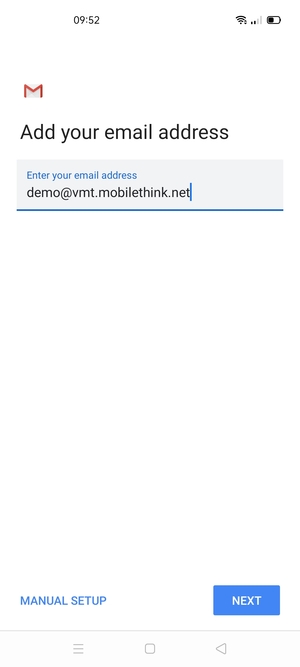 Enter your Email address and select NEXT