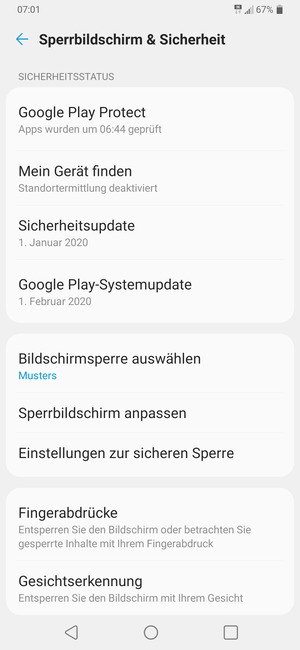 Ihr Handy ist jetzt mit einer Bildschirmsperre gesichert