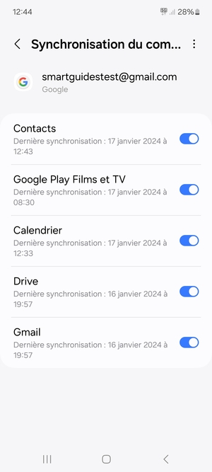 Sélectionnez le bouton du Menu