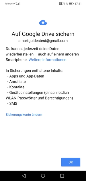 Wählen Sie OK