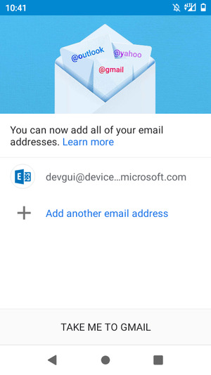 Select TAKE ME TO GMAIL