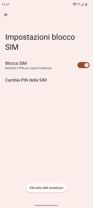 Il tuo PIN della SIM è stato modificato
