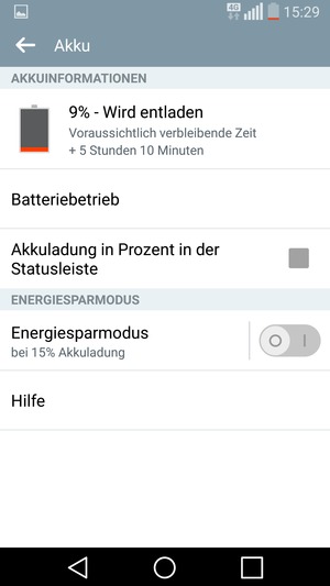 Schalten Sie Energiesparmodus ein