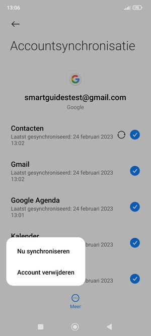 Selecteer Nu synchroniseren