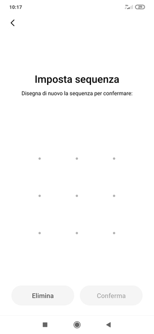 Disegna nuovamente la sequenza di sblocco