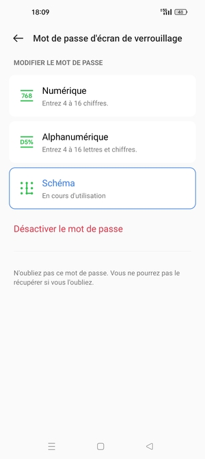 Votre téléphone est maintenant sécurisé par un écran de verrouillage