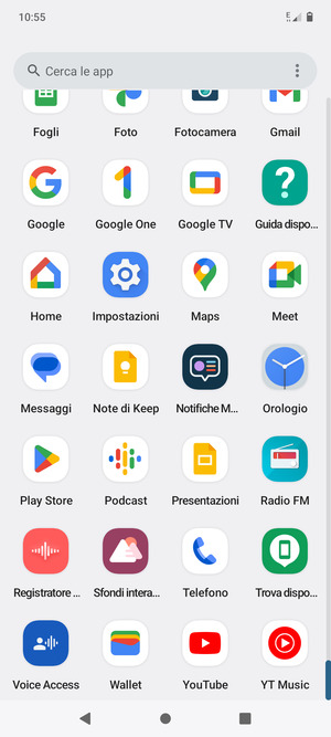 Scorri e seleziona Impostazioni