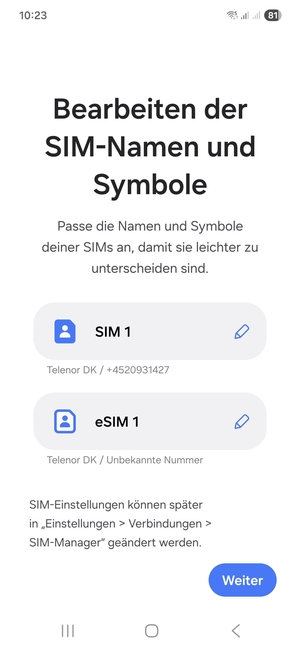 Wählen Sie Weiter