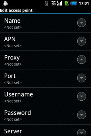 Enter MMS information