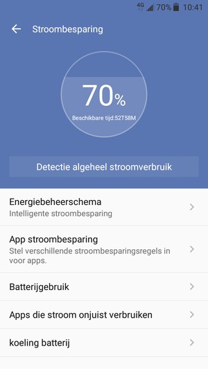 Selecteer Energiebeheerschema