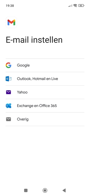 Selecteer Outlook, Hotmail en Live