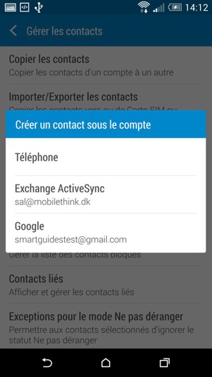 Sélectionnez Google