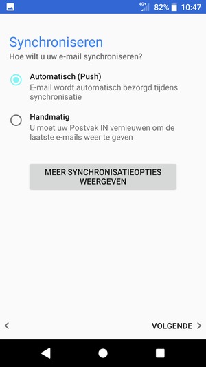 Selecteer uw voorkeursoptie en selecteer VOLGENDE