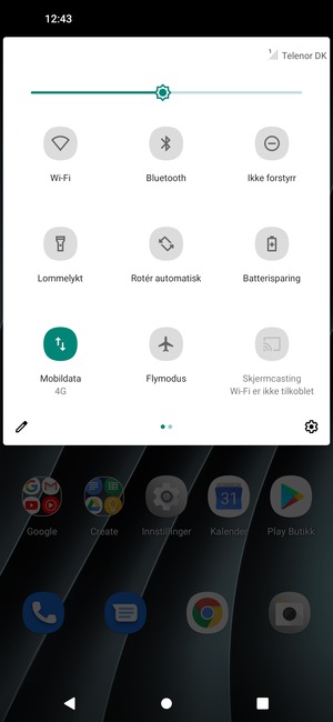 Slå Batterisparing på