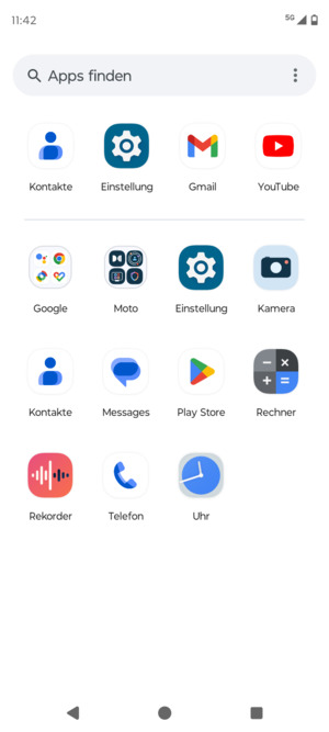 Wählen Sie Einstellung