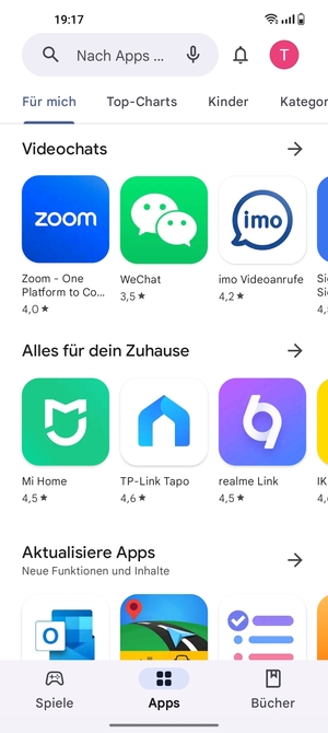 Wählen Sie die Suchleiste