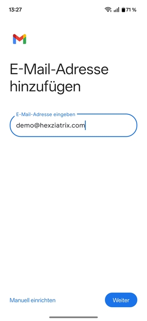 Geben Sie Ihre E-Mail-Adresse ein und wählen Sie Weiter