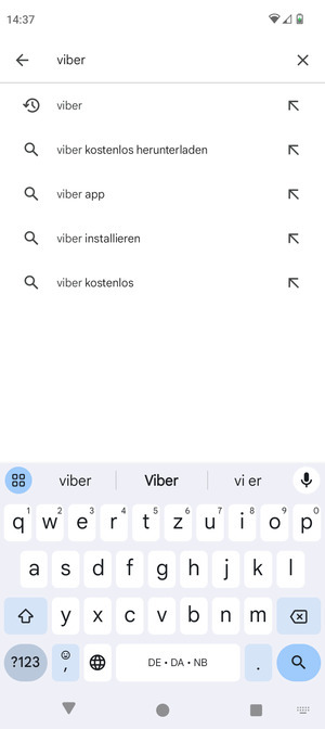 Geben Sie den Namen der App ein und wählen Sie Suchen