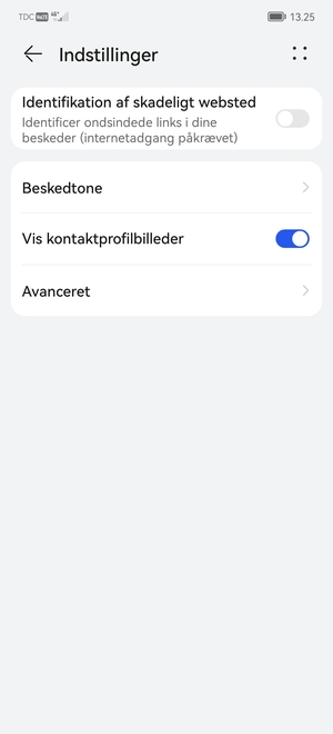 Vælg Avanceret