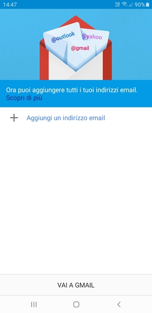 Seleziona Aggiungi un indirizzo email