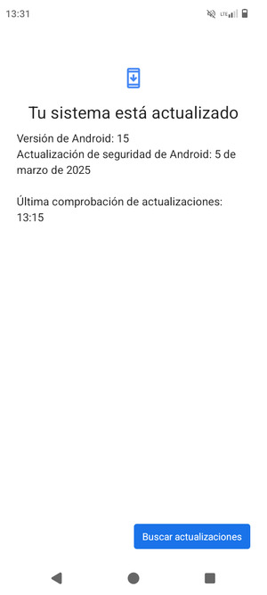 Si su teléfono está actualizado, verá la siguiente pantalla