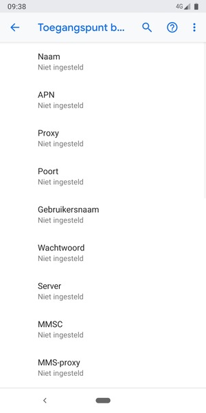 Voer internetgegevens in